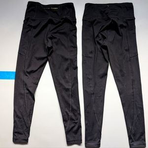 4 pairs black Victoria's Secret leggings with pockets sz 2
